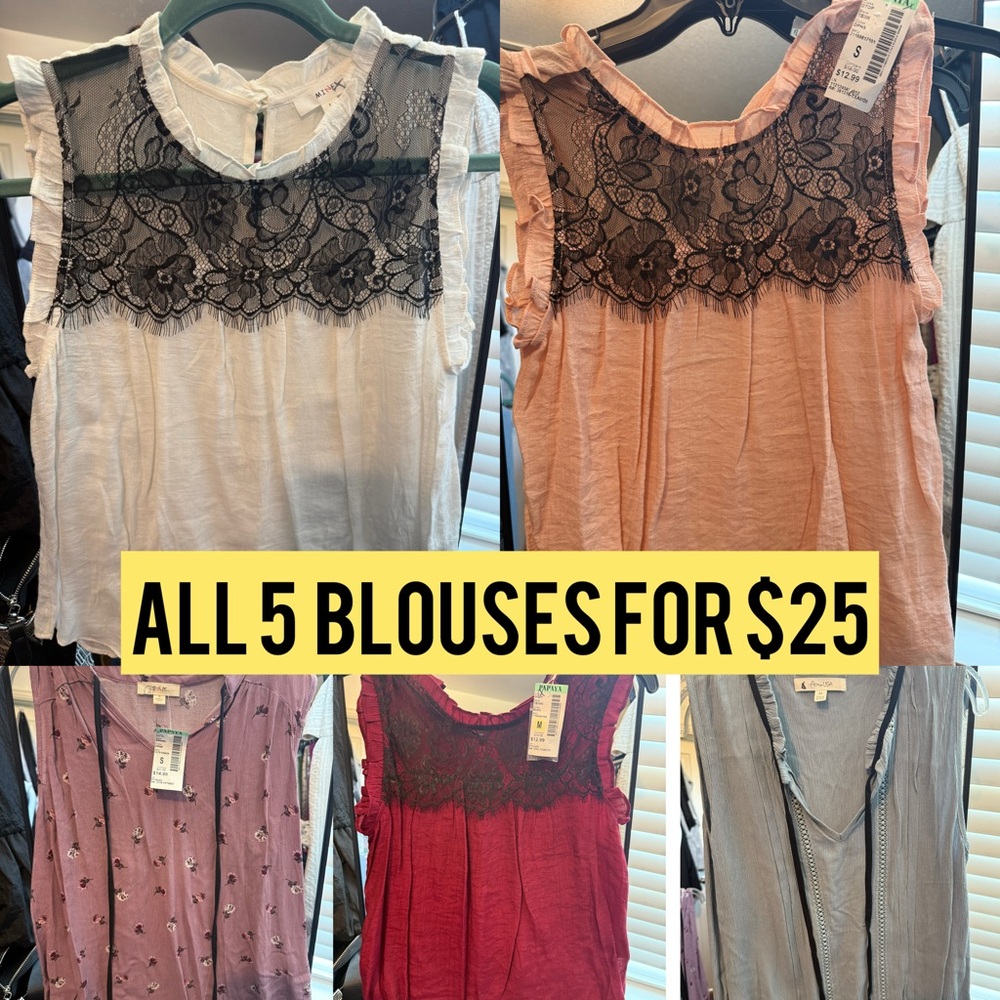 All 5 Tops for $25